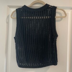 Badass Rock-n-Roll Crochet Black Tank